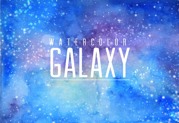 Vector blue water color galaxy background