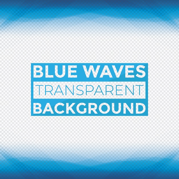 Blue Waves Abstract Background Transparent