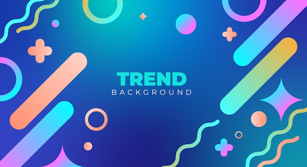 Vector blue with creative gradient geometric trend background