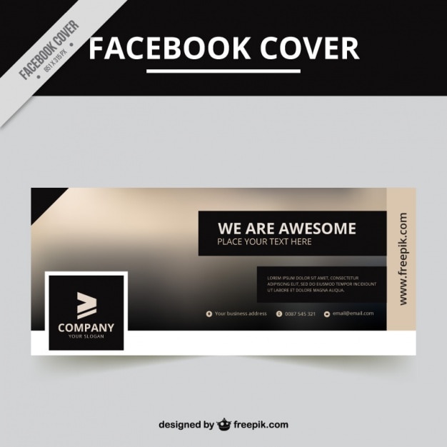 Vector blurred facebook cover design