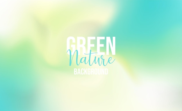 Vector blurred green gradient nature background website template concept for your graphic design