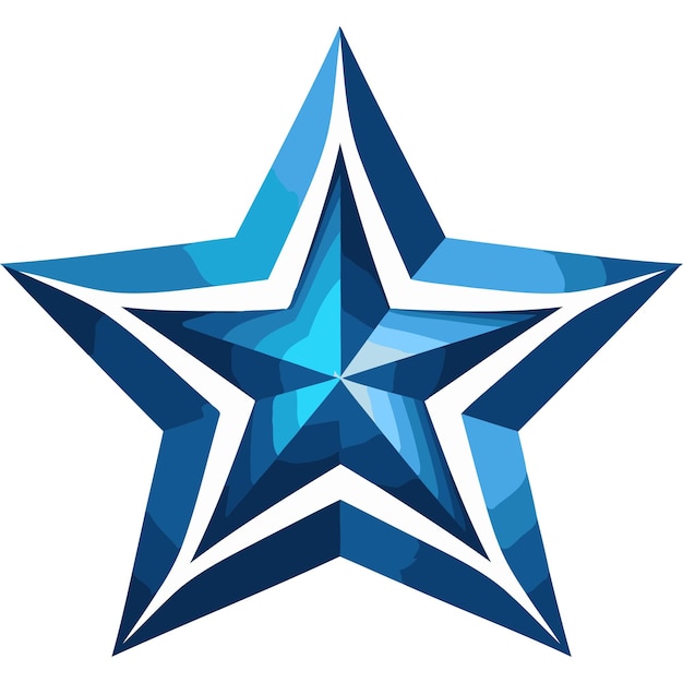 Vector a bold and stylish blue star icon perfect for branding websites and social media