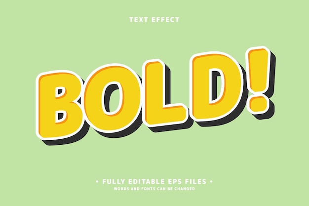 Vector bold text effect design