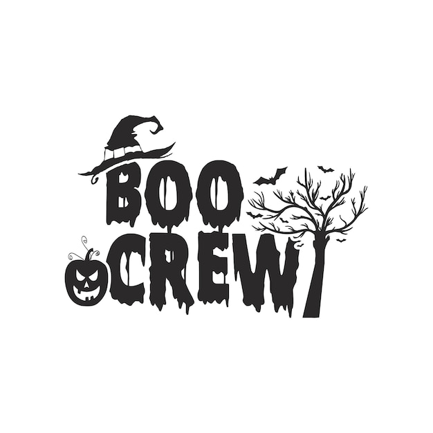 Boo Crew Halloween tshirt design