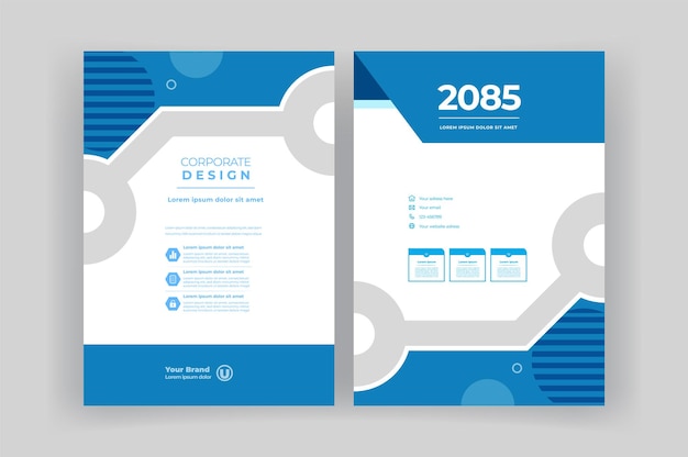 Book cover template for Brochure Annual Report Magazine Corporate Presentation Flyer layout