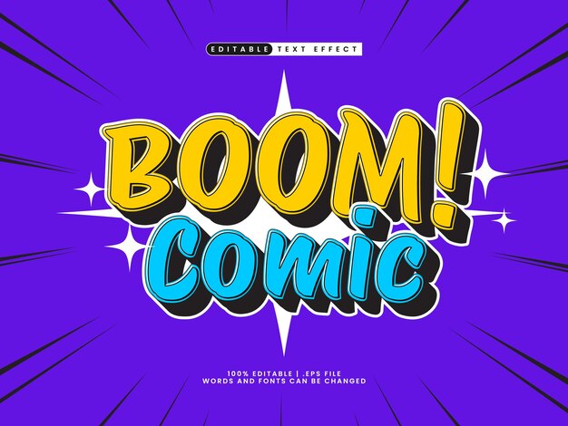 boom comic editable text effect