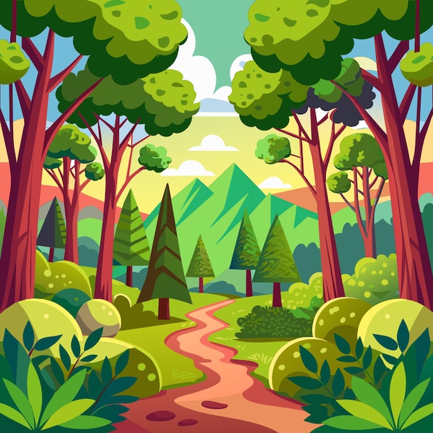 bosques en peligro vector illustration