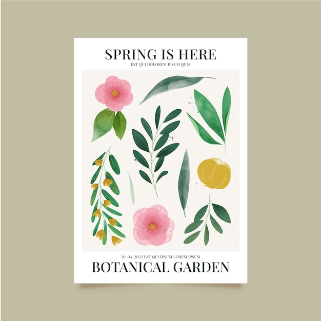 Botanische tuin posterontwerp