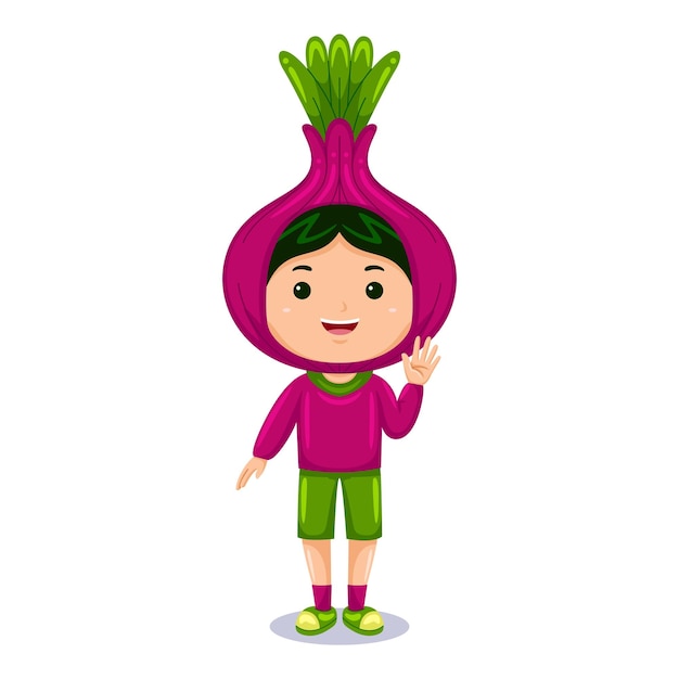 Boy kids onion character costume