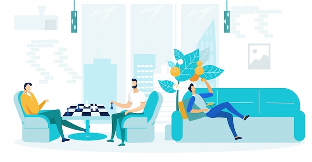 Break from Work, Leisure Flat Vector Illustration