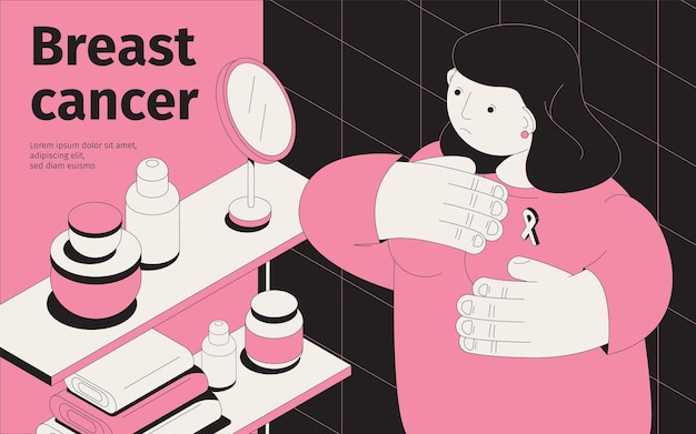 Breast cancer illustration