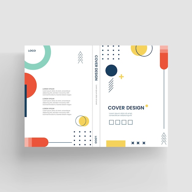 Vector brochure and book cover design template