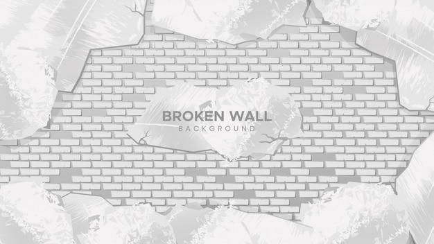 Vector broken wall background