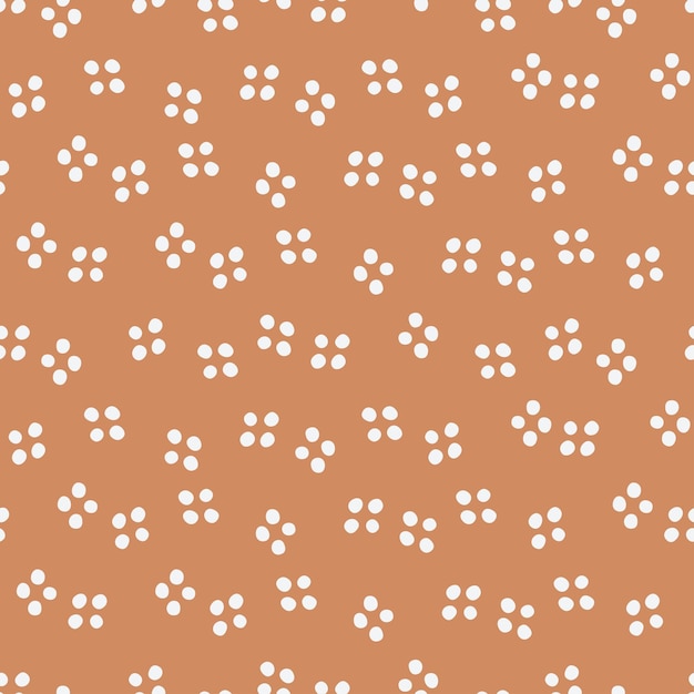 Brown seamless pattern with white dots.