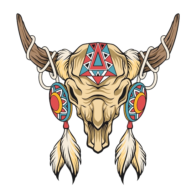 Buffalo skull.  art 