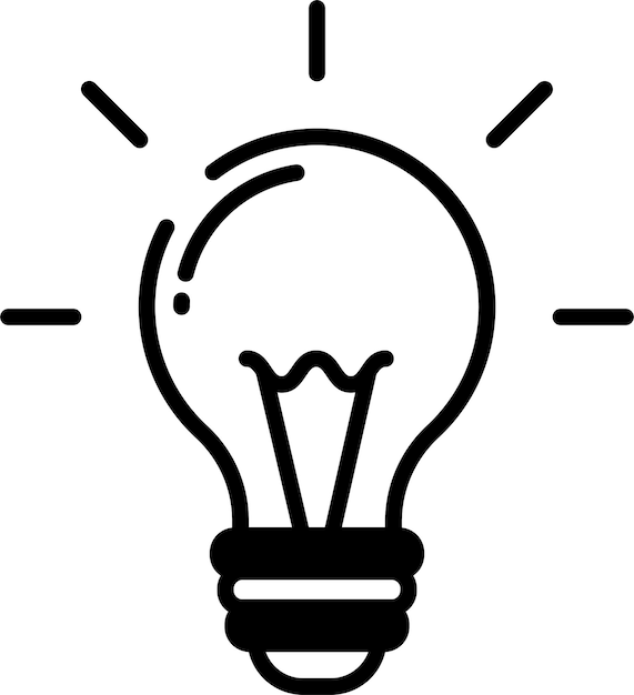 Bulb glyph and line vector illustration