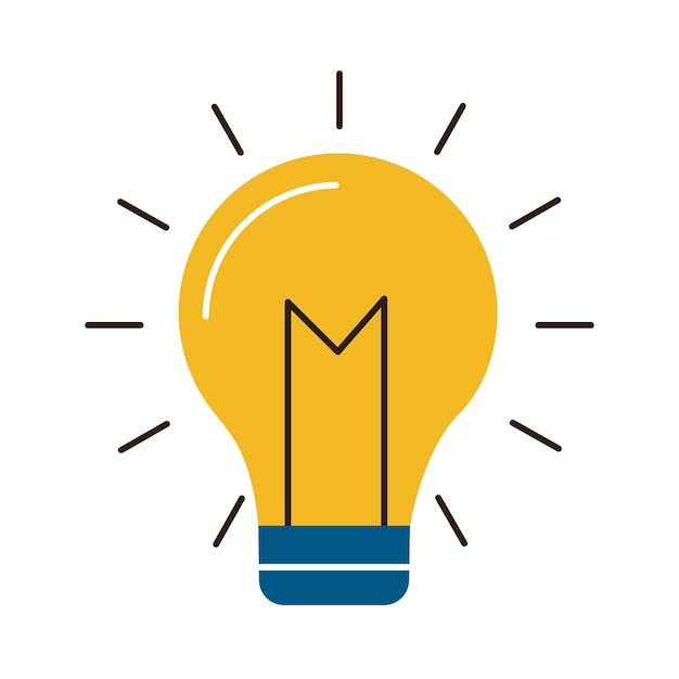 Bulb light creative idea icon