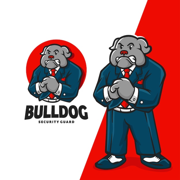 Bulldog character mascot cartoon logo suitable for your company