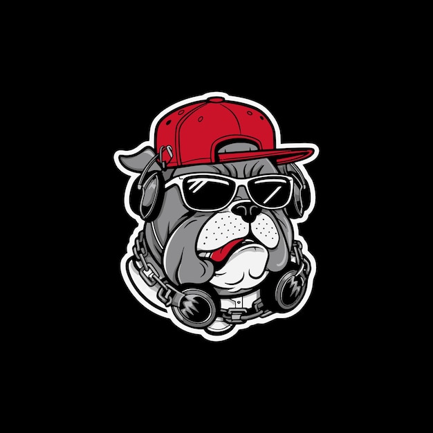 Vector bulldog t shirt design