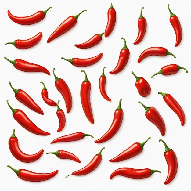 Vector a bunch of red peppers with the words  red pepper  on them