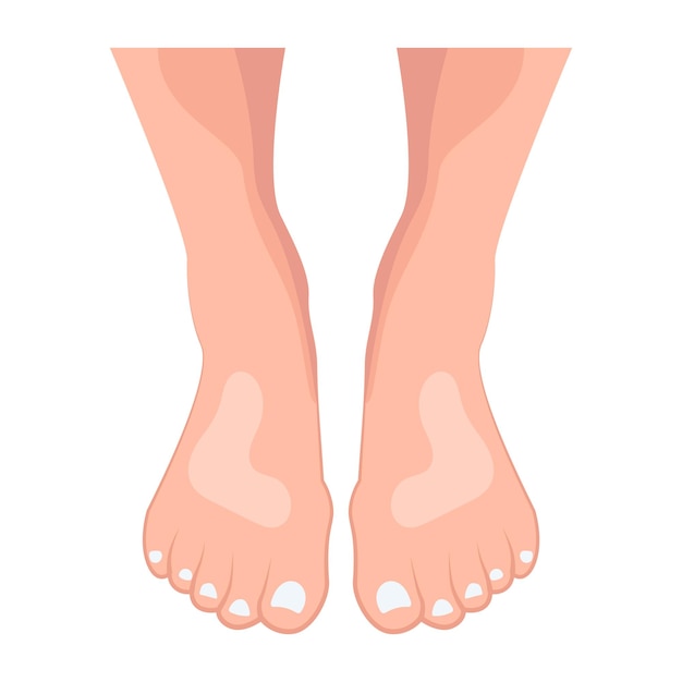 Vector bundle of ladies feet flat icons