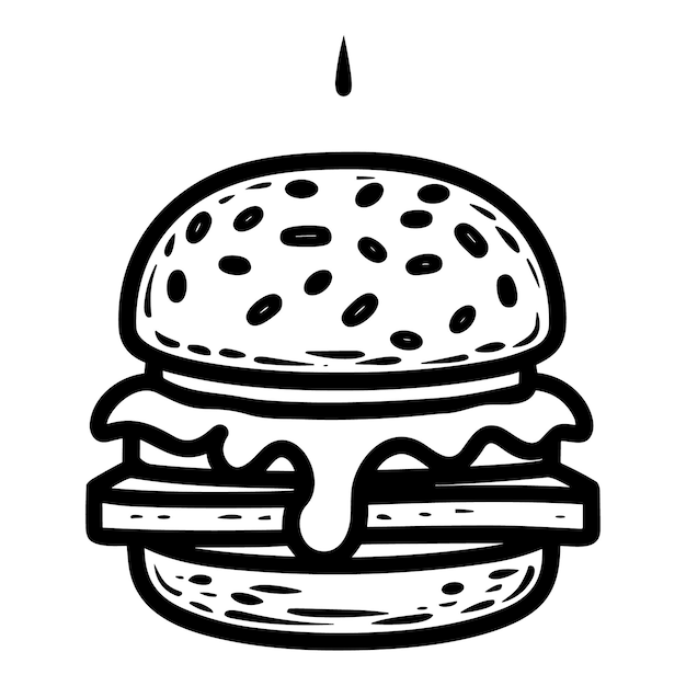 Burger illustration vector style