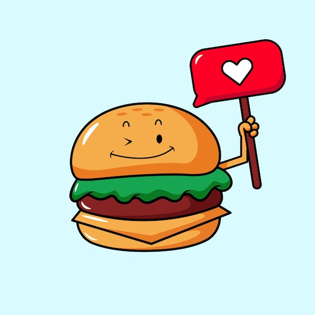 Vector burger love