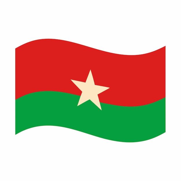 Burkina Faso flag illustration on white background