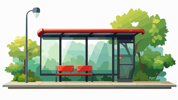 Bus Stop Symbol Vector with Label Copy Space Wallpaper