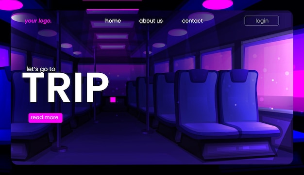 The Bus trip. The landing page for a road to the vacation.