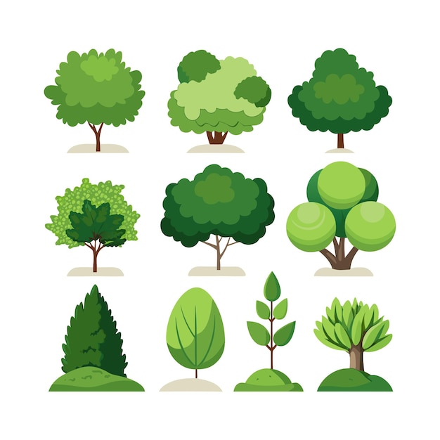 Vector bush collection illustration