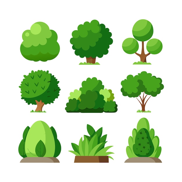 Vector bush collection illustration