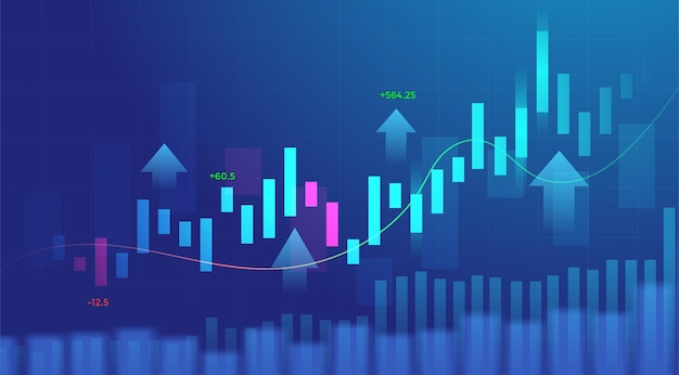 Business candle stick graph chart of stock market investment trading