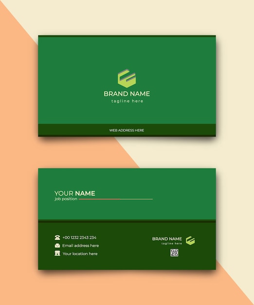 Vector business card modern style template