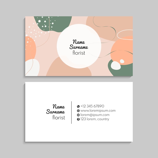 Business Card Set. Vector illustration. EPS10