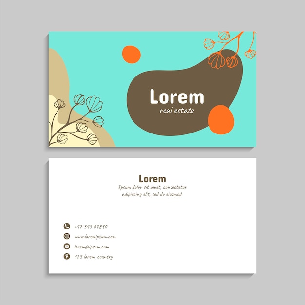 Business Card Set. Vector illustration. EPS10