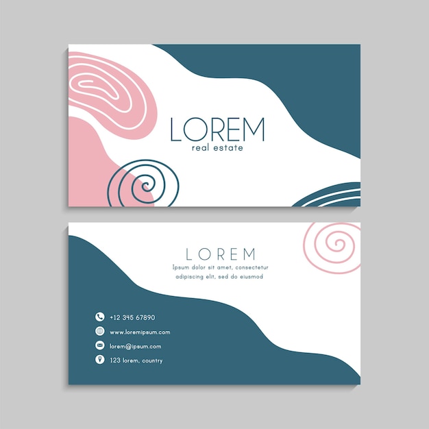 Business Card Set. Vector illustration. EPS10