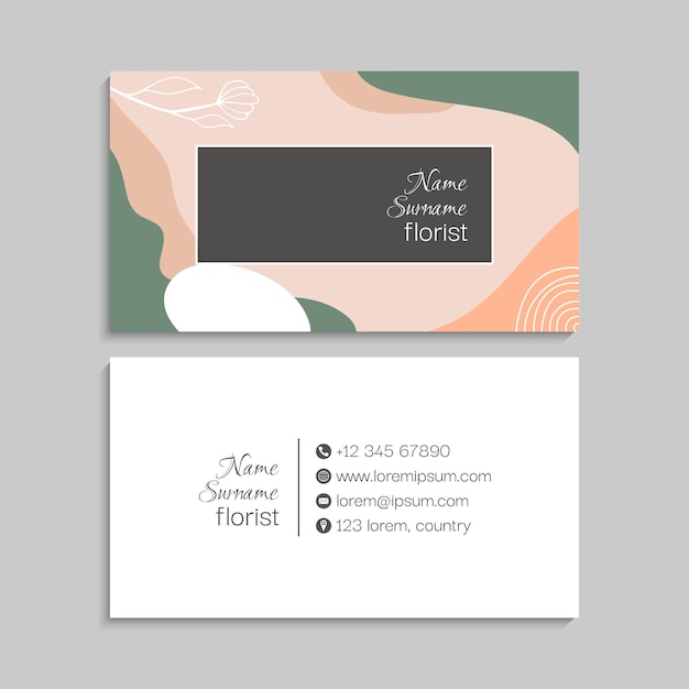 Business Card Set. 