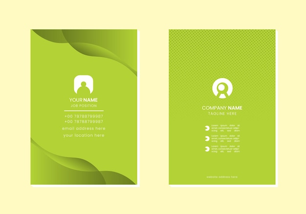 business card template modern