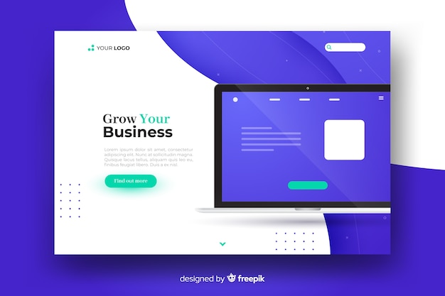 Business concept landing page