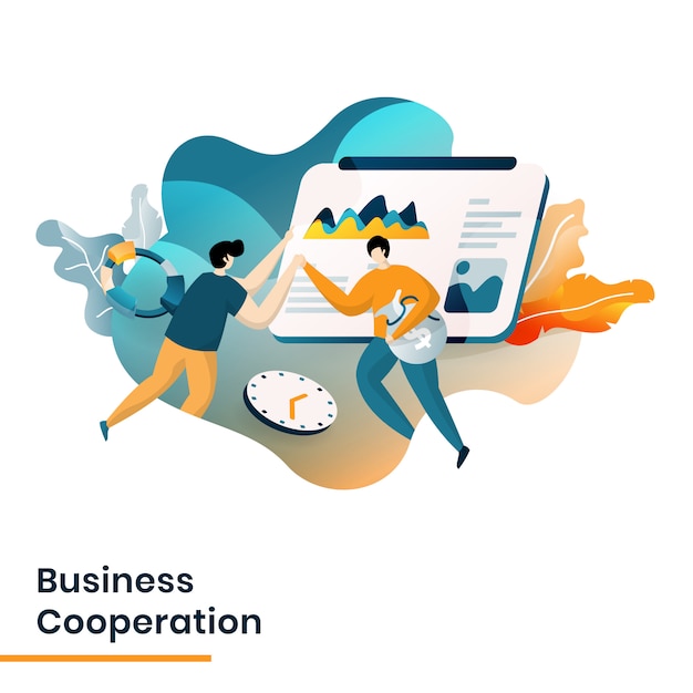 Business cooperation illustration