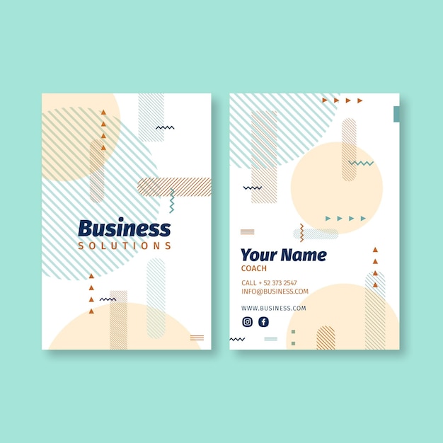 Vector business double-sided business card