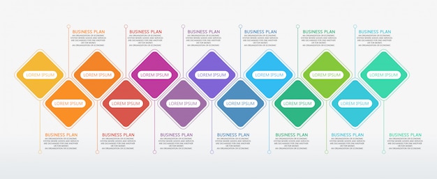 Business and educational diagrams follow the steps that are used to present the presentation along with the study.