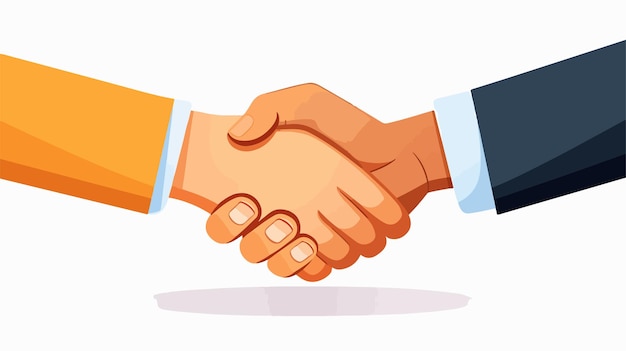 Vector business handshake agreement flat design vector illustration