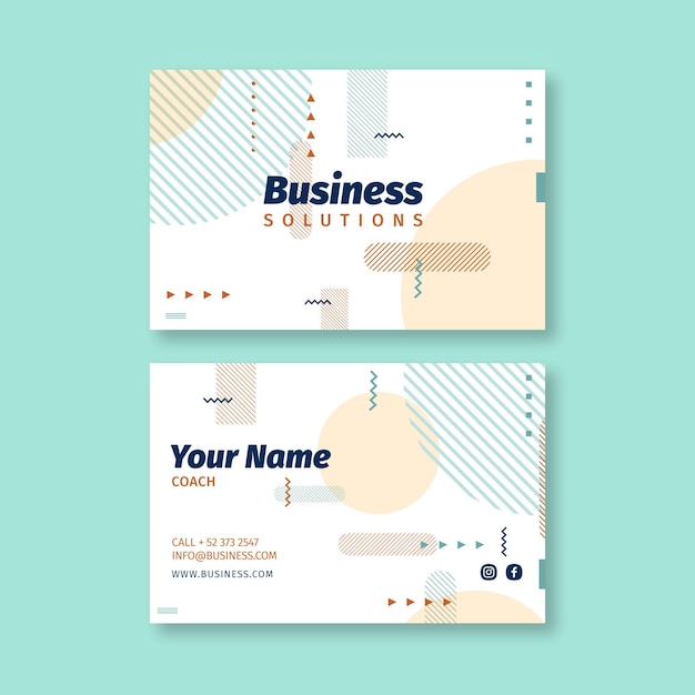 Business horizontal business card