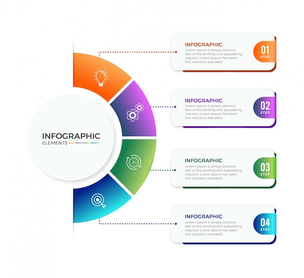 Business infographic design icons 4 options or steps