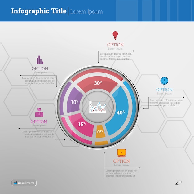 Business infographic template elements