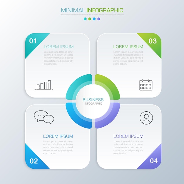 Business infographic template with icon vector design illustration