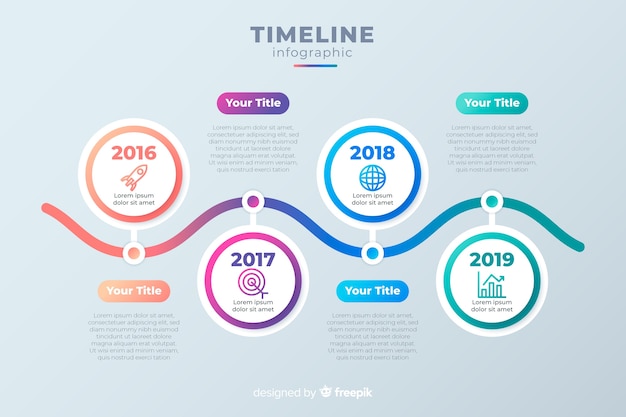 Vector business infographic timeline