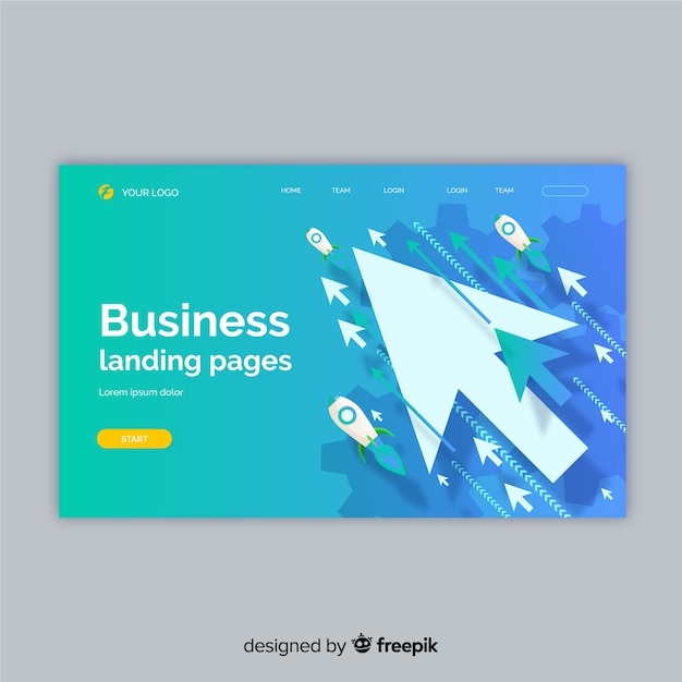 Business landing page